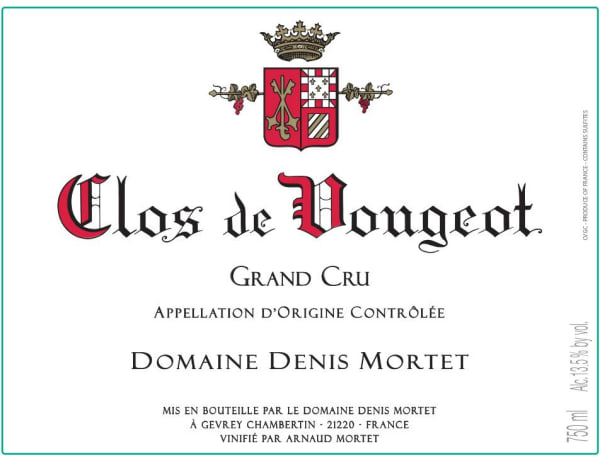 Rượu vang đỏ Denis Mortet Clos de Vougeot Grand Cru 2018