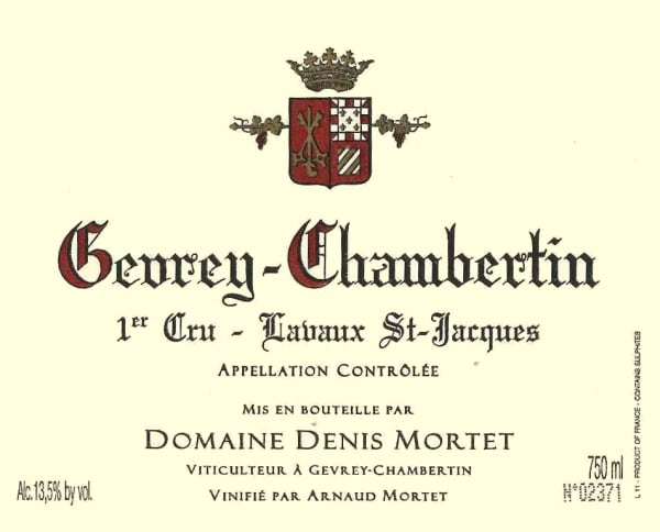 Rượu vang đỏ Denis Mortet Gevrey-Chambertin Lavaux St-Jacques Premier Cru 2017