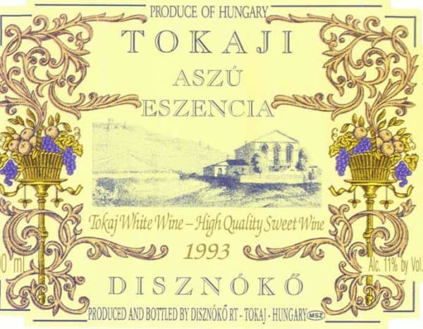 Rượu vang trằng Disznoko Tokaji Aszu Eszencia 1993