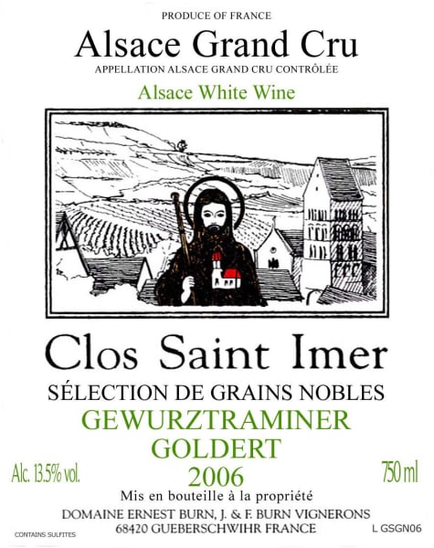 Rượu vang trằng Dom. Ernest Burn Clos St Immer Selection de Grains Nobles Goldert Gewurztraminer 2006