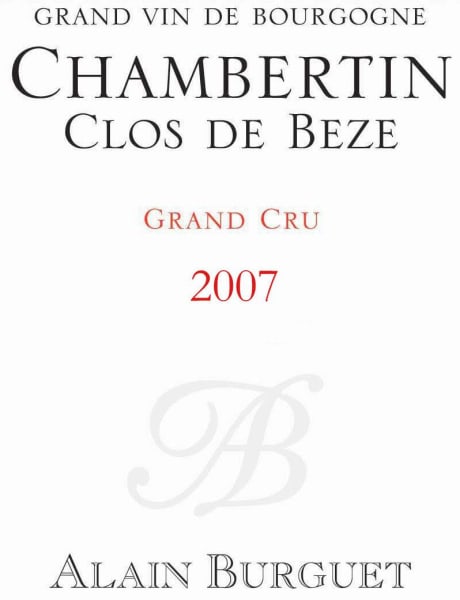 Rượu vang đỏ Domaine Alain Burguet Gevrey-Chambertin Clos de Beze 2007