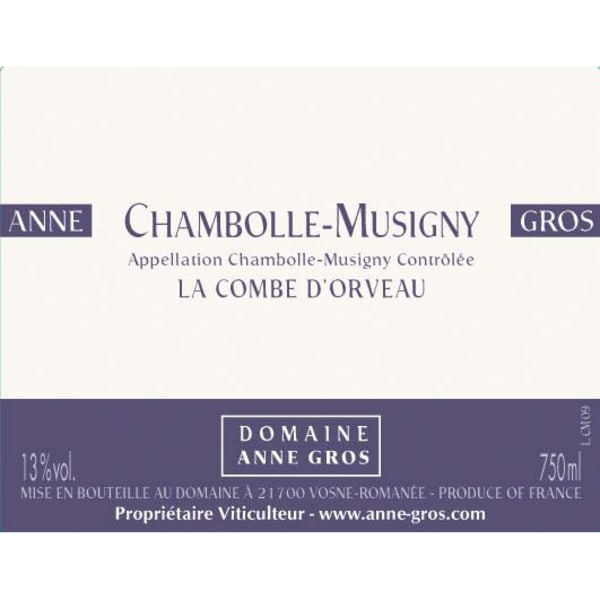 Rượu vang đỏ Domaine Anne Gros Chambolle-Musigny La Combe d'Orveau 1999