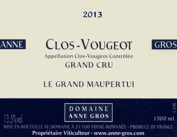 Rượu vang đỏ Domaine Anne Gros Clos Vougeot Le Grand Maupertui 2013