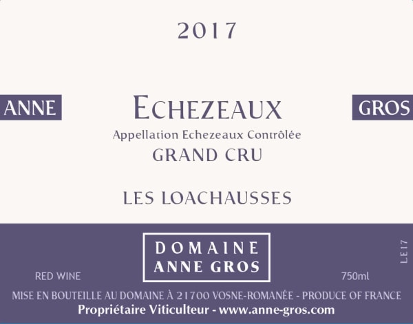 Rượu vang đỏ Domaine Anne Gros Echezeaux Les Loachausses Grand Cru 2017