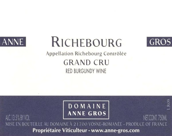 Rượu vang đỏ Domaine Anne Gros Richebourg Grand Cru 2010