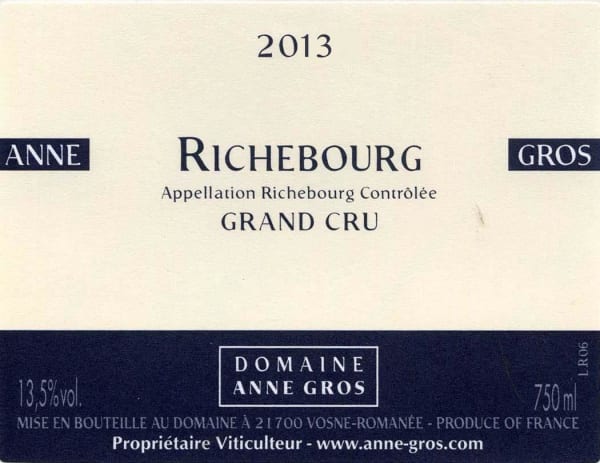 Rượu vang đỏ Domaine Anne Gros Richebourg Grand Cru 2013