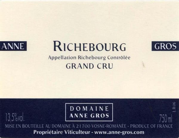 Rượu vang đỏ Domaine Anne Gros Richebourg Grand Cru 2014