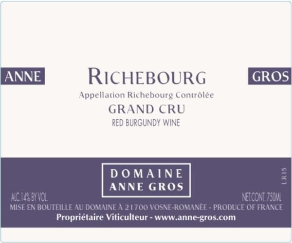 Rượu vang đỏ Domaine Anne Gros Richebourg Grand Cru 2016