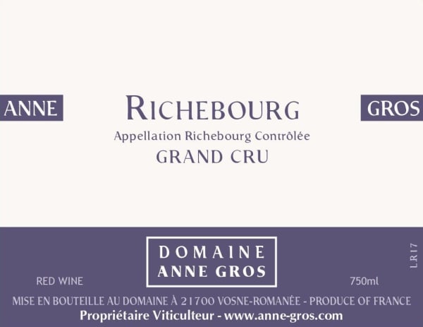 Rượu vang đỏ Domaine Anne Gros Richebourg Grand Cru 2021