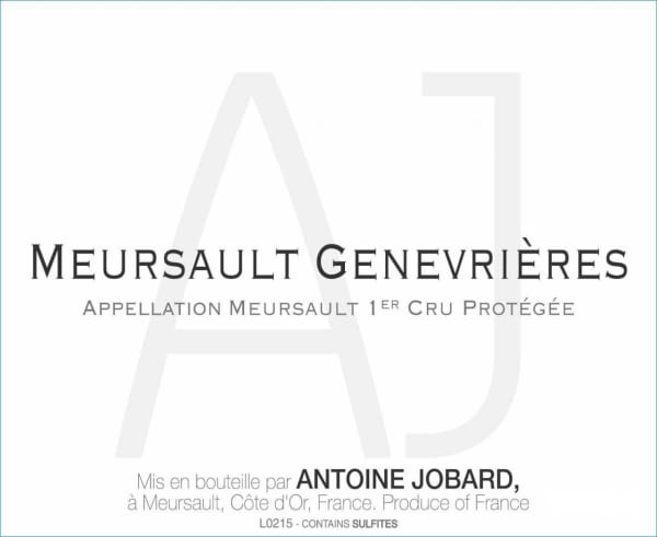Rượu vang trằng Domaine Antoine Jobard Meursault Genevrieres Premier Cru (chai Magnum 1,5 lít) 2020