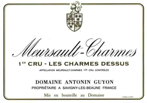 Rượu vang trằng Domaine Antonin Guyon Meursault Charmes Les Charmes Dessus 2010
