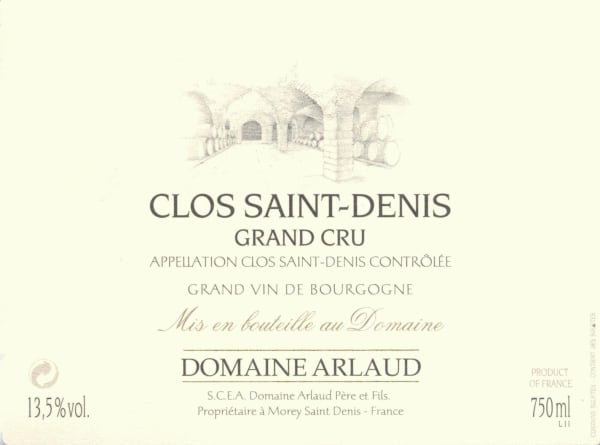 Rượu vang đỏ Domaine Arlaud Clos Saint-Denis Grand Cru 2009