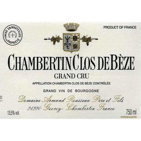 Rượu vang đỏ Domaine Armand Rousseau Chambertin Clos de Beze Grand Cru 2013
