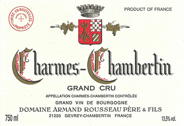 Rượu vang đỏ Domaine Armand Rousseau Charmes-Chambertin Grand Cru 2018