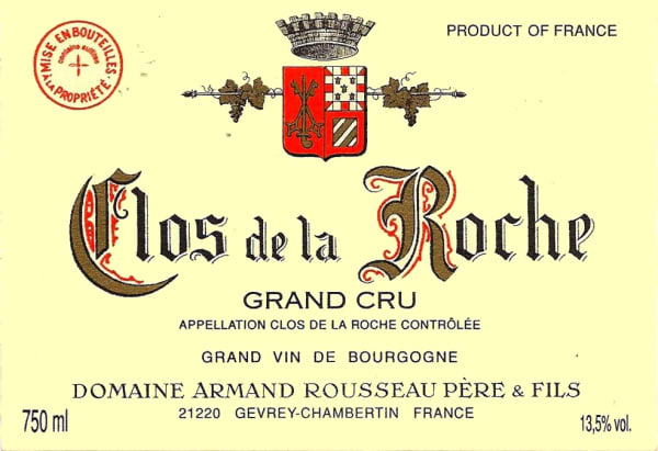 Rượu vang đỏ Domaine Armand Rousseau Clos de la Roche Grand Cru 2018