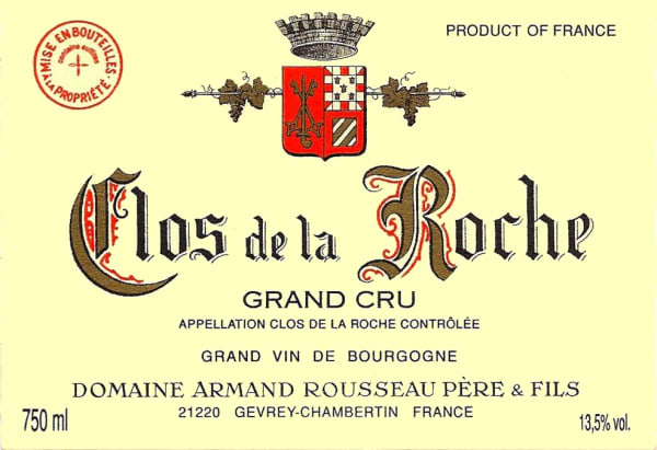 Rượu vang đỏ Domaine Armand Rousseau Clos de la Roche Grand Cru 2020