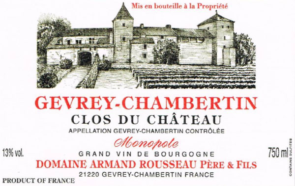 Rượu vang đỏ Domaine Armand Rousseau Gevrey-Chambertin Clos du Chateau Monopole 2018