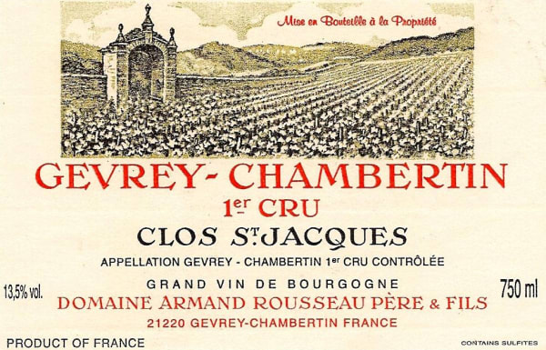 Rượu vang đỏ Domaine Armand Rousseau Gevrey-Chambertin Clos St. Jacques Premier Cru 2017