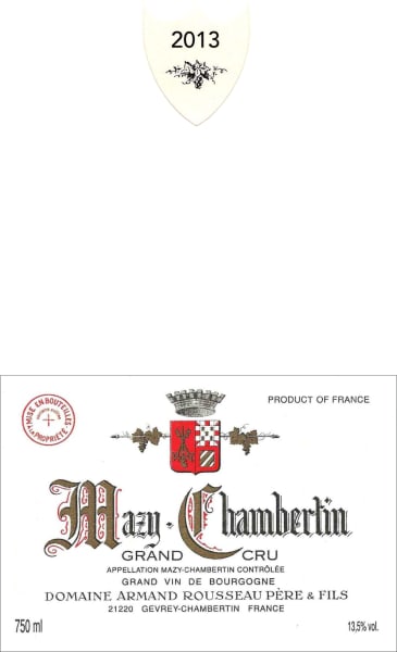 Rượu vang đỏ Domaine Armand Rousseau Mazy-Chambertin Grand Cru 2013