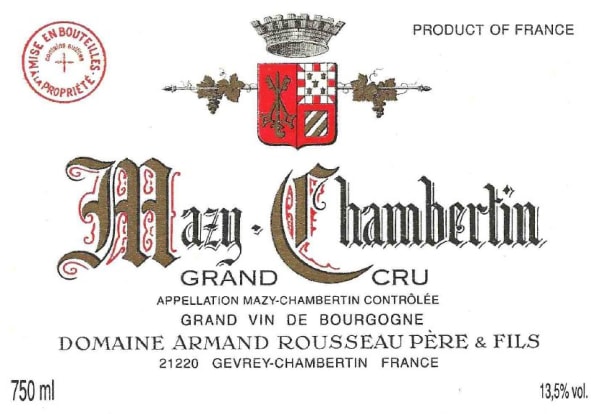 Rượu vang đỏ Domaine Armand Rousseau Mazy-Chambertin Grand Cru 2017