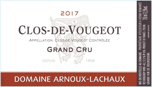 Rượu vang đỏ Domaine Arnoux-Lachaux Clos de Vougeot Grand Cru 2017