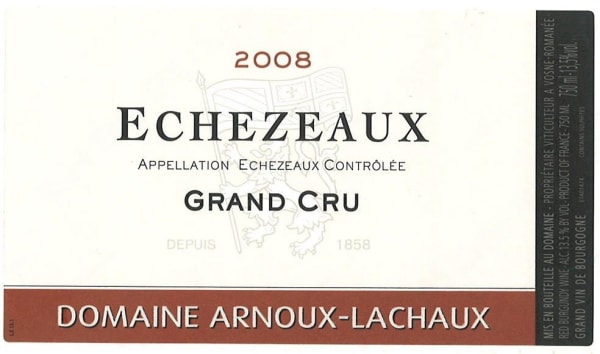 Rượu vang đỏ Domaine Arnoux-Lachaux Echezeaux Grand Cru (chai Magnum 1,5 lít) 2008