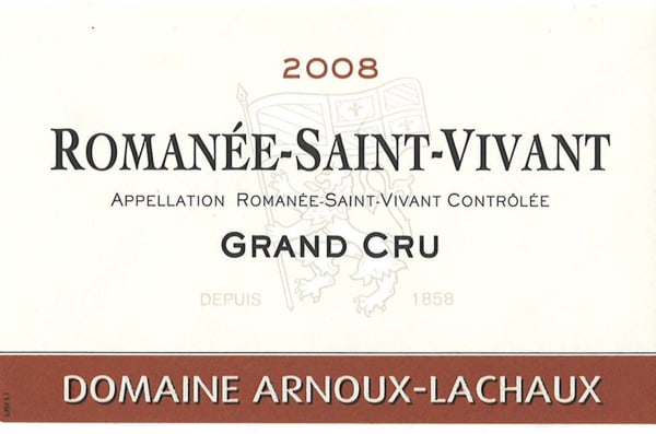 Rượu vang đỏ Domaine Arnoux-Lachaux Romanee Saint Vivant Grand Cru 2008