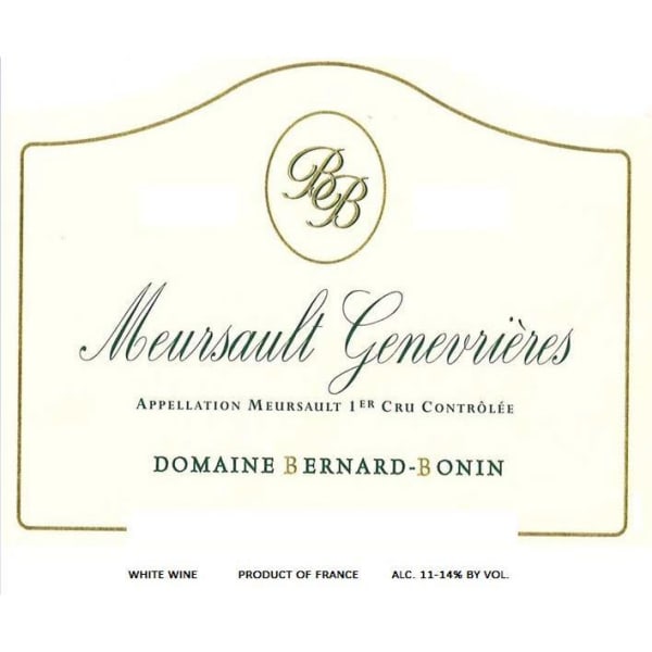 Rượu vang trằng Domaine Bernard-Bonin Meursault Genevrieres Premier Cru 2015