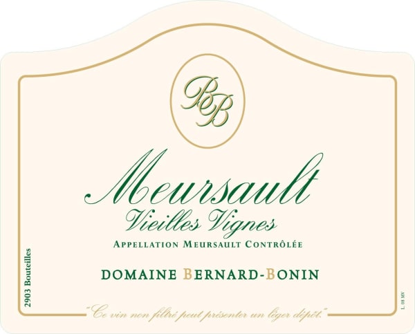 Rượu vang trằng Domaine Bernard-Bonin Meursault Vieilles Vignes 2018