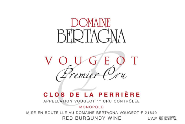 Rượu vang đỏ Domaine Bertagna Vougeot Clos de la Perriere Premier Cru Monopole (chai Magnum 1,5 lít) 2005