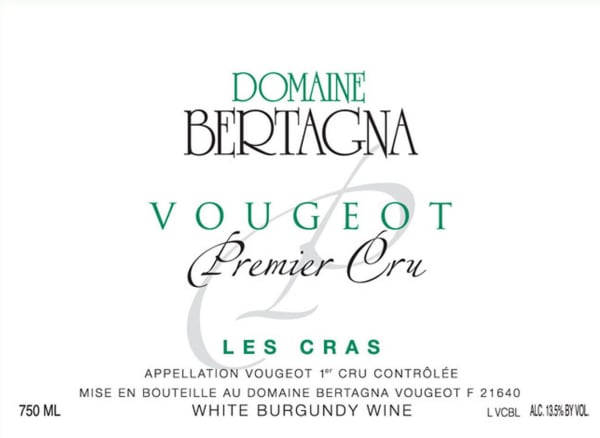 Rượu vang trằng Domaine Bertagna Vougeot Les Cras Premier Cru 2021