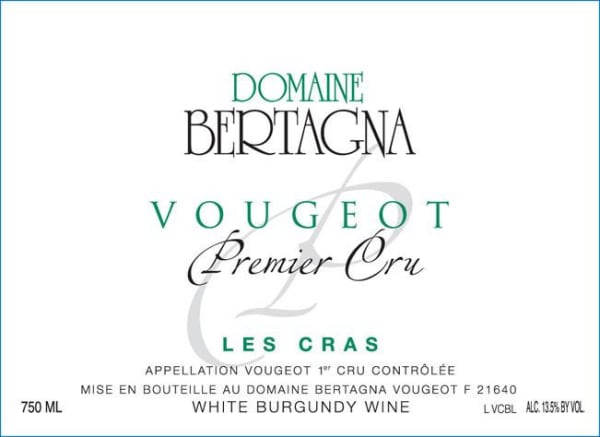 Rượu vang trằng Domaine Bertagna Vougeot Premier Cru Les Cras 2011