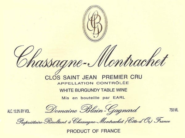 Rượu vang trằng Domaine Blain-Gagnard Chassagne-Montrachet Clos St. Jean Premier Cru 2021