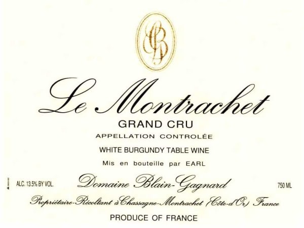 Rượu vang trằng Domaine Blain-Gagnard Le Montrachet Grand Cru 2011