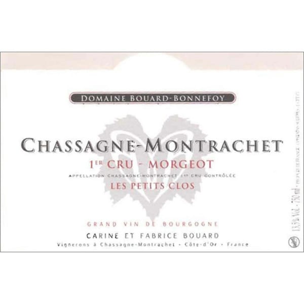 Rượu vang trằng Domaine Bouard-Bonnefoy Les Petits Clos Chassagne-Montrachet Premier Cru 2013
