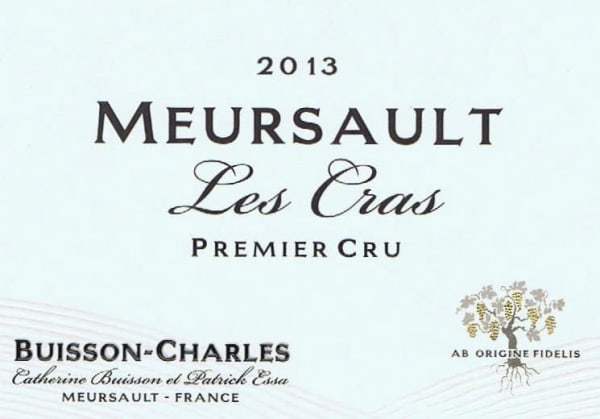 Rượu vang trằng Domaine Buisson-Charles Meursault Les Cras Premier Cru 2013