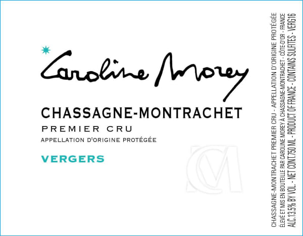 Rượu vang trằng Domaine Caroline Morey Chassagne-Montrachet Vergers Premier Cru 2018