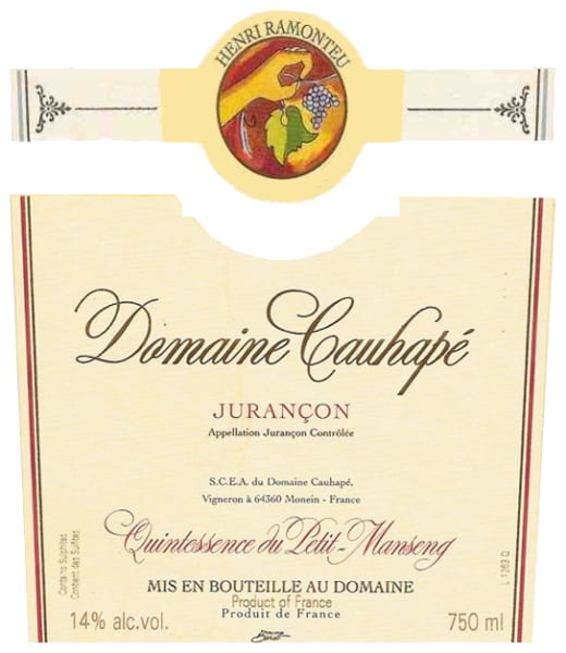 Rượu vang trằng Domaine Cauhape Quintessence du Petit Manseng Moelleux 2000