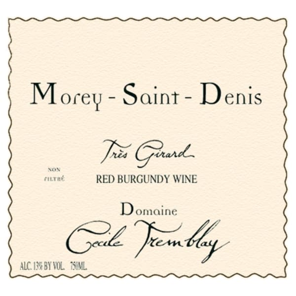 Rượu vang đỏ Domaine Cecile Tremblay Morey-Saint-Denis Tres Girard 2012