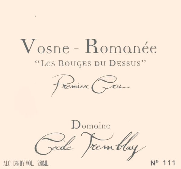 Rượu vang đỏ Domaine Cecile Tremblay Vosne-Romanee Les Rouges du Dessus Premier Cru 2011
