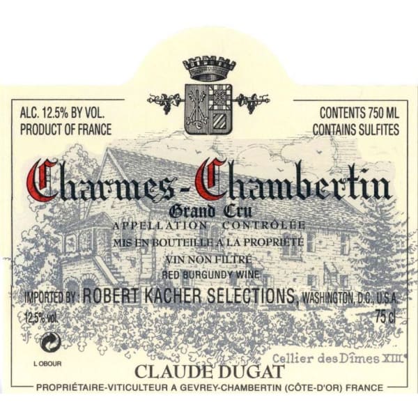 Rượu vang đỏ Domaine Claude Dugat Charmes Chambertin 2012