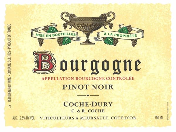 Rượu vang đỏ Domaine Coche-Dury Bourgogne Rouge 2017