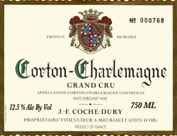 Rượu vang trằng Domaine Coche-Dury Corton-Charlemagne Grand Cru 2008