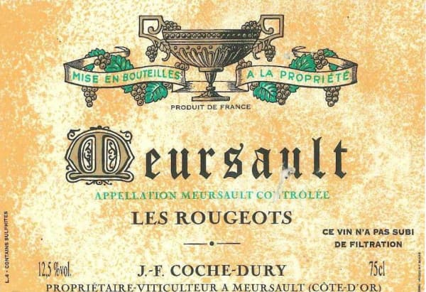Rượu vang trằng Domaine Coche-Dury Meursault Les Rougeots 2013