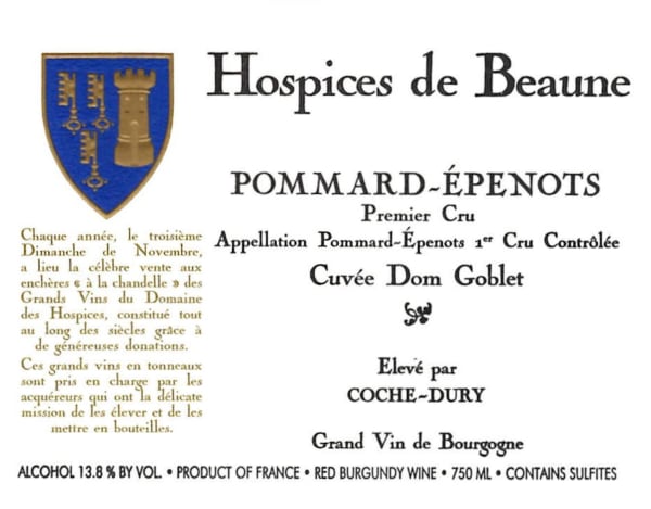 Rượu vang đỏ Domaine Coche-Dury Pommard Epenots Premier Cru Hospices de Beaune 2020