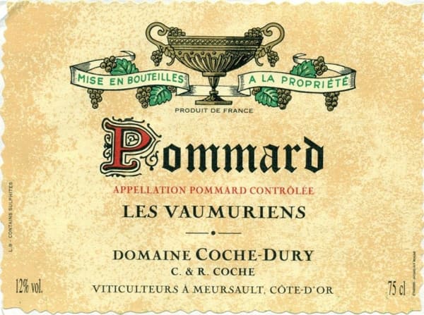 Rượu vang đỏ Domaine Coche-Dury Pommard Les Vaumuriens 2011