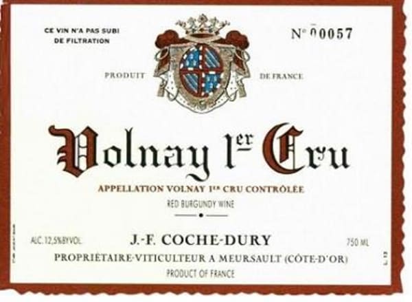 Rượu vang đỏ Domaine Coche-Dury Volnay Premier Cru 2011