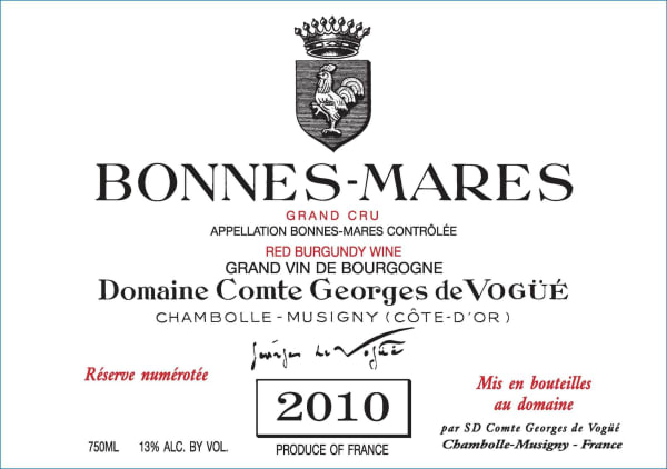 Rượu vang đỏ Domaine Comte Georges de Vogue Bonnes-Mares Grand Cru 2010