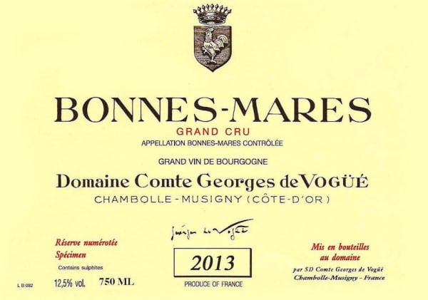 Rượu vang đỏ Domaine Comte Georges de Vogue Bonnes-Mares Grand Cru 2013