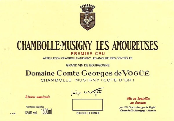 Rượu vang đỏ Domaine Comte Georges de Vogue Chambolle-Musigny Les Amoureuses Premier Cru 2011